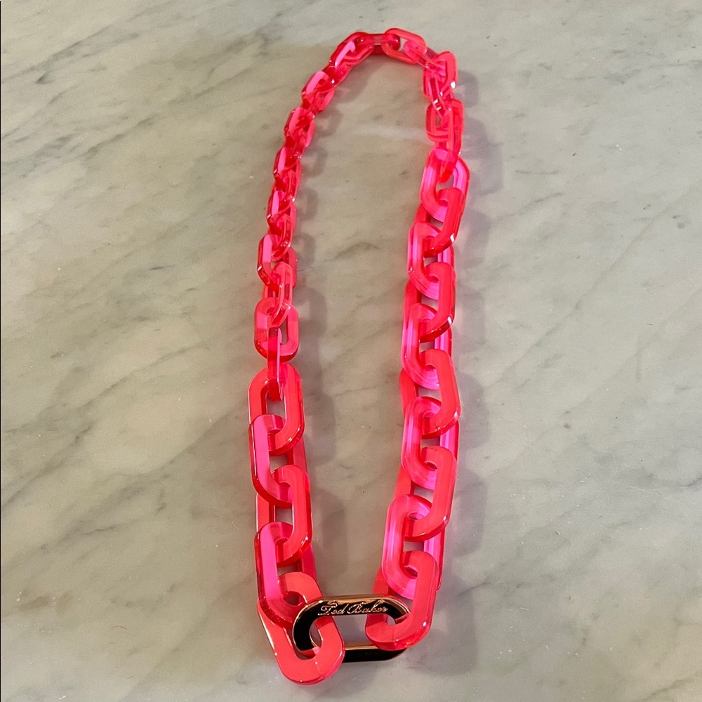 Ted Baker lucite Chic Pink Chain Necklace